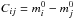 \hbox{$C_{ij}= m^0_i-m^0_j$}
