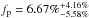 \hbox{$f_{\rm p} = 6.67\%^{+4.16\%}_{-5.58\%}$}