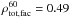 \hbox{$\rho_{\rm tot, fac}^{60}=0.49$}