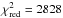 \hbox{$\chi^2_{\rm red}=2828$}