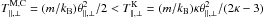 \hbox{$T^{\rm M,C}_{\parallel,\perp} = (m/k_{\rm B}) \theta^2_{\parallel,\perp}/2 <T^{\rm K}_{\parallel,\perp}=(m/k_{\rm B})\kappa \theta^2_{\parallel,\perp}/ (2\kappa -3)$}