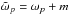\hbox{$\tilde{\omega}_p = \omega_p+m$}