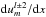 \hbox{${\rm d}u^{l\pm2}_m/{\rm d}x$}