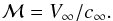 \begin{equation} {\cal M} = V_\infty/c_\infty. \end{equation}