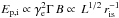 \hbox{$E_{\rm p,i}\propto\gamma_{\rm e}^2\Gamma\,B\propto\,L^{1/2}\,r_{\rm is}^{-1}$}
