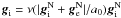 \hbox{$\vec{g}_{\rm i}=\nu(\vert\vec{g}^{\rm N}_{\rm i} + \vec{g}^{\rm N}_{\rm e}\vert /a_{0})\vec{g}^{\rm N}_{\rm i}$}