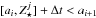 \hbox{$[a_i,Z_{\star}^j]+\Delta t < a_{i+1}$}