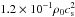 \hbox{$1.2\times 10^{-1} \rho_0 c_{\rm s}^2$}