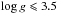 \hbox{$\log g \leqslant 3.5$}