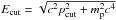 \hbox{$E_\mathrm{cut}=\sqrt{\smash[b]{{c^2} p^2_\mathrm{cut} + m_{\rm p}^2 c^4}}$}