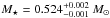 \hbox{$M_{\star}= 0.524^{+0.002}_{-0.001}\ M_{\sun}$}