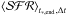 \hbox{$\left<{\cal{SFR}}\right>_{t_{*,\mathrm{end}},{\Delta t}}$}