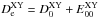 \hbox{$D_{\rm e}^{\rm XY}= D_0^{\rm XY}+E_{00}^{\rm XY}$}