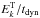 \hbox{$E^{\rm T}_k/t_{\rm dyn}$}