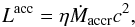 \appendix \setcounter{section}{1} \begin{equation} L^{\rm acc} =\eta \dot{M}_{\rm accr} c^2, \label{eq:lx12} \end{equation}