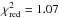\hbox{$\chi^{2}_\textrm{red}=1.07$}