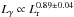 \hbox{$L_\gamma \propto L_\mathrm{r}^{0.89\pm0.04}$}