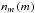 \hbox{$n_{m}\left ( m\right )$}