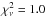 \hbox{$\chi_{\nu}^{2} = 1.0$}