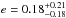 \hbox{$e=0.18^{+0.21}_{-0.18}$}