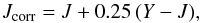 \appendix \setcounter{section}{6} \begin{equation} J_\mathrm{corr} = J + 0.25\,(Y-J), \label{eq:colcorr} \end{equation}