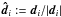 \hbox{$\boldsymbol{\hat{d}}_i := \vec{d}_i/|\vec{d}_i|$}