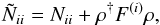 \begin{eqnarray} \tilde{N}_{ii} = N_{ii} + \rho^{\dagger} F^{(i)} \rho, \label{eq:effective_noise} \end{eqnarray}