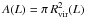 \hbox{$A(L)=\pi\,R_{\rm vir}^2(L)$}