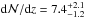 \hbox{${\rm d}{\cal N}/{\rm d}z=7.4^{+2.1}_{-1.2}$}