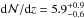 \hbox{${\rm d}{\cal N}/{\rm d}z=5.9^{+0.9}_{-0.6}$}