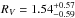 \hbox{$R_V=1.54^{+0.57}_{-0.59}$}