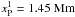 \hbox{$x_\mathrm{P}^{1} = 1.45~\mathrm{Mm}$}