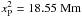 \hbox{$x_\mathrm{P}^{2} = 18.55~\mathrm{Mm}$}