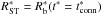 \hbox{$R^*_{\rm ST} = R^*_{\rm b}(t^* =t^{*}_{\rm conn})$}