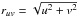 \hbox{$r_{uv} = \sqrt{u^2 + v^2}$}