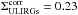 \hbox{$\Sigma_{\rm ULIRGs}^{\rm corr}=0.23$}