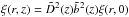 \hbox{$\xi(r,z)= {\tilde D}^2(z) {\tilde b^2}(z) \xi(r,0)$}