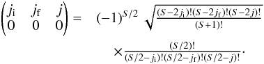 \appendix \setcounter{section}{4} \begin{eqnarray} \label{eq:ecs_factor} A^{J_{\rm u}}_j(T) &= &\frac{6 + \left(0.129 j B_0 l_{\rm c} \right)^2 {\mu_{{\rm SiO-H}_2}}/T}{6 + \left(0.129 J_{\rm u} B_0 l_{\rm c} \right)^2 {\mu_{{\rm SiO-H}_2}}/T}, \end{eqnarray}