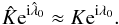 \begin{equation} \hat{K}\expo{\i \hat{\lambda}_0} \approx K\expo{\i \lambda_0}. \end{equation}