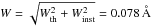 \hbox{$W=\sqrt{W_{\rm th}^2 + W_{\rm inst}^2}=0.078\,\AA\,$}