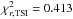 \hbox{$\chi_{r, {\rm TSI}}^{2} = 0.413$}