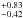 \hbox{$^{+0.83}_{-0.42}$}