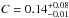 \hbox{$C = 0.14 ^{+0.08}_{-0.01}$}