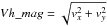 \hbox{$Vh\_mag=\sqrt{{v_{x}^{2}}+{v_{y}^{2}}}$}