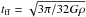 \hbox{$t_{\mathrm{ff}} = \sqrt{3\pi/32 G \rho}$}