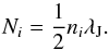 \begin{equation} N_i = \frac{1}{2} n_i \lambda_{\rm J}. \end{equation}