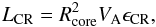 \begin{eqnarray} \label{Lcr} L_{\rm CR}=R_{\rm core}^{2}V_{\rm A}\epsilon_{\rm CR}, \end{eqnarray}