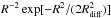 \hbox{$R^{-2}\exp[-R^{2}/(2R_{\rm diff}^{2})]$}
