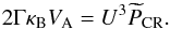 \appendix \setcounter{section}{4} \begin{eqnarray} \label{Ecutapp} 2\Gamma\kappa_{\rm B}V_{\rm A}=U^{3}\widetilde{P}_{\rm CR} . \end{eqnarray}