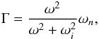 \appendix \setcounter{section}{4} \begin{eqnarray} \label{wavedampingrate} \Gamma=\frac{\omega^{2}}{\omega^{2}+\omega_{i}^{2}}\omega_{n}, \end{eqnarray}